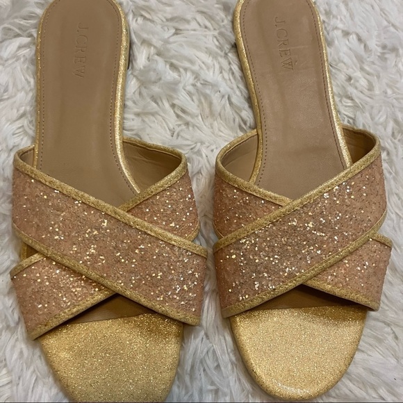 J. Crew Buff Glitter Cora Criss Cross Sandals - Picture 3 of 8